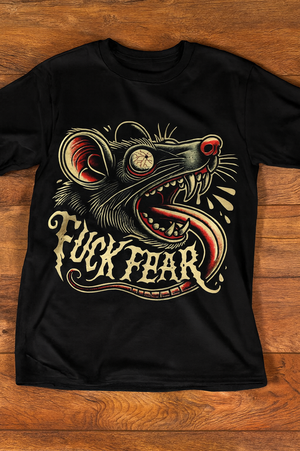 Fk Fear Rat Graphic T-Shirt | Fearless Streetwear & Gym Apparel**