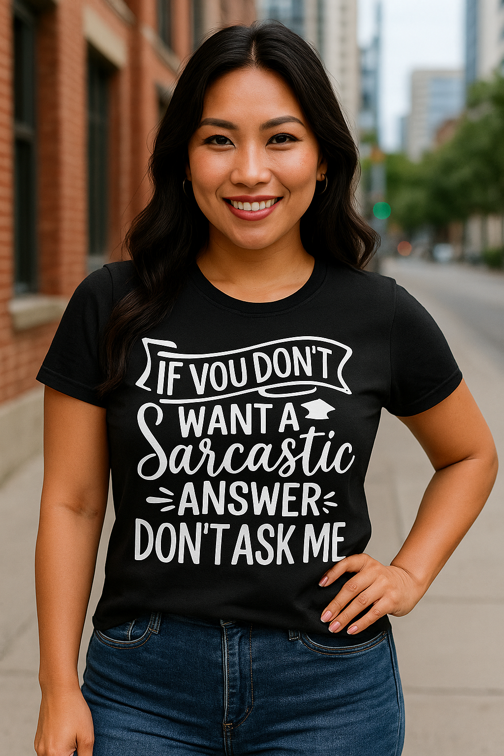 y- If You Don’t Want a Sarcastic Answer, Don’t Ask Me – Funny Sarcasm T-Shirt