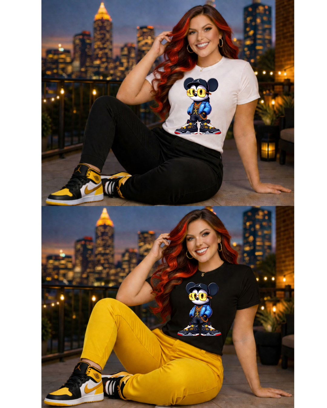Mouse Fusion Streetwear Tee – Luxury Sneaker Culture Meets Iconic Cartoon Swagger