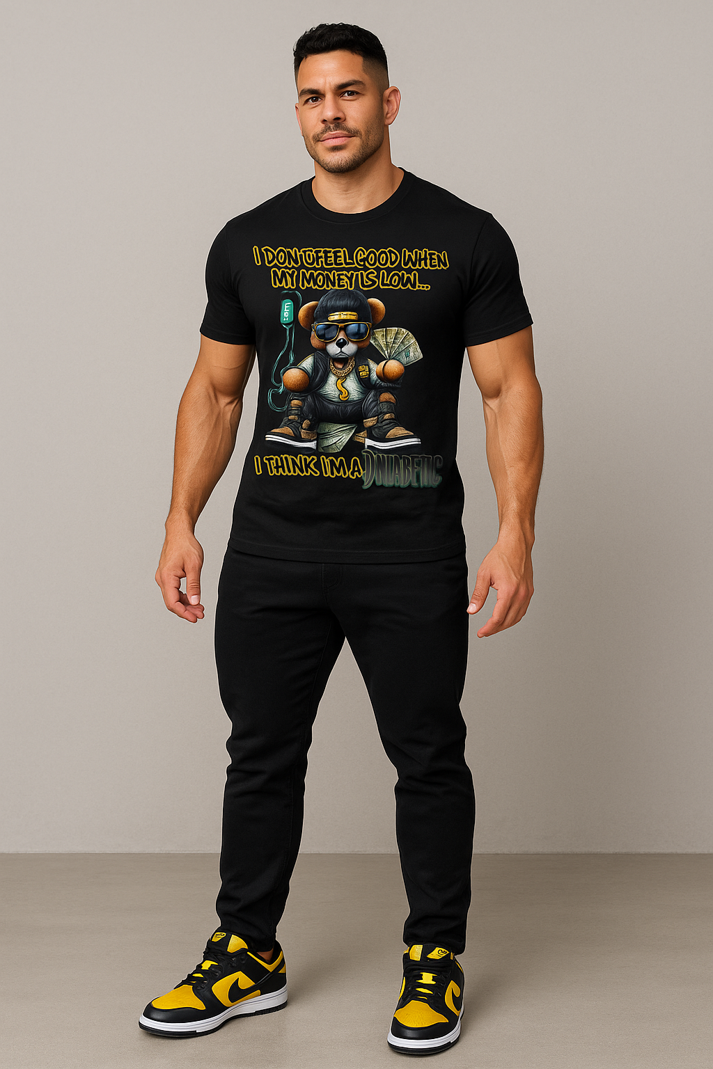 💸 Dollabetic Money Bear T-Shirt – Streetwear Hustler Graphic Tee for Entrepreneurs & Go-Getters | iSmash Tees