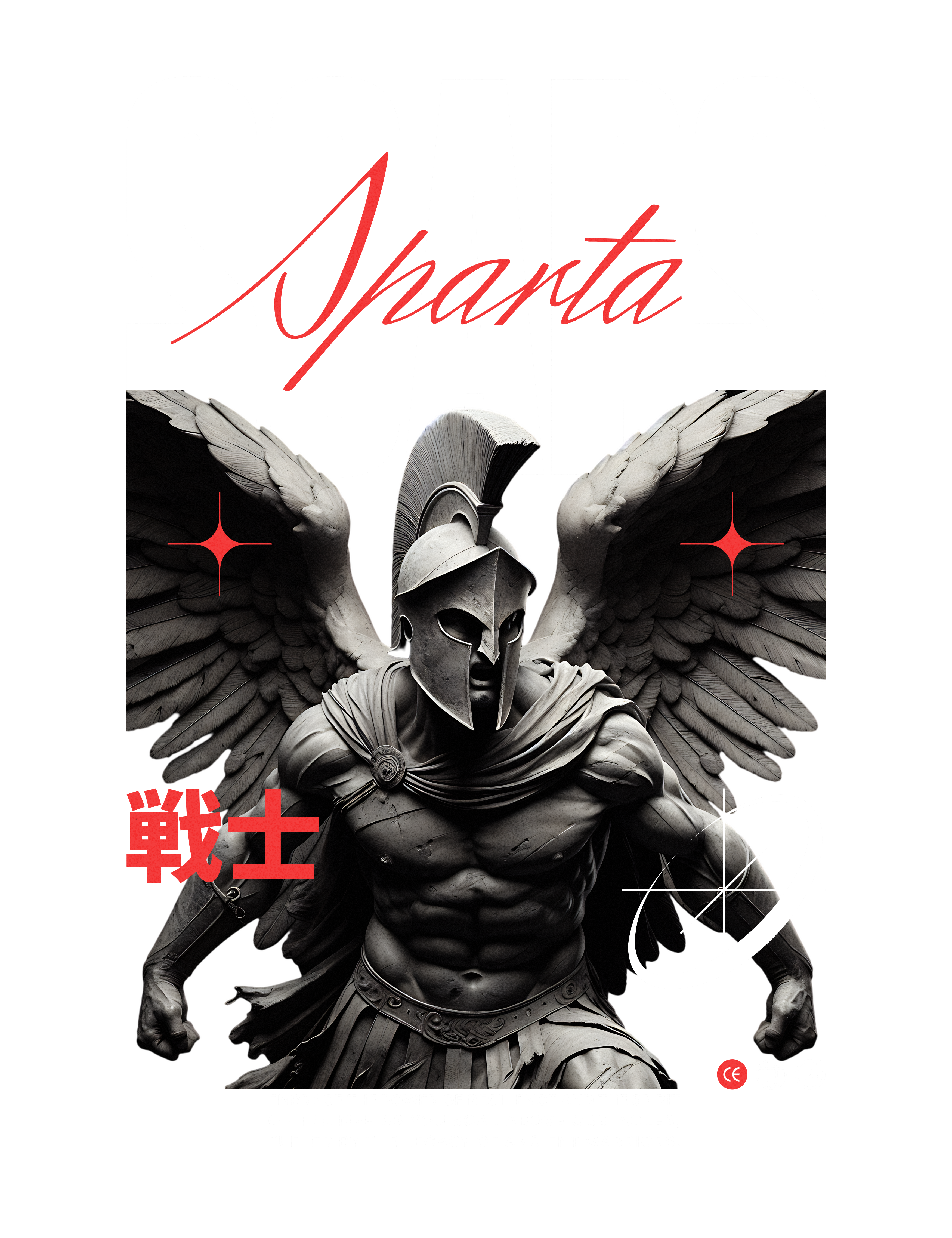 Spartan Soar Warrior T-Shirt | Bold Streetwear DTF Design | Ancient Armor Wings | iSmash Tees Premium Urban Apparel