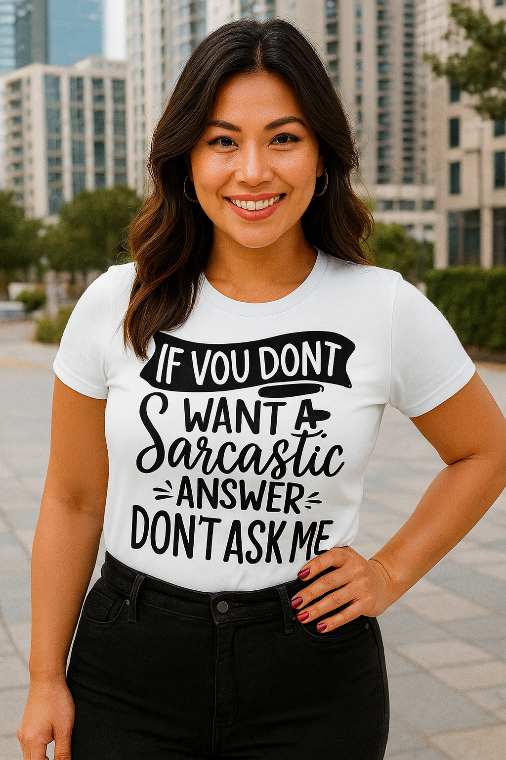 y- If You Don’t Want a Sarcastic Answer, Don’t Ask Me – Funny Sarcasm T-Shirt