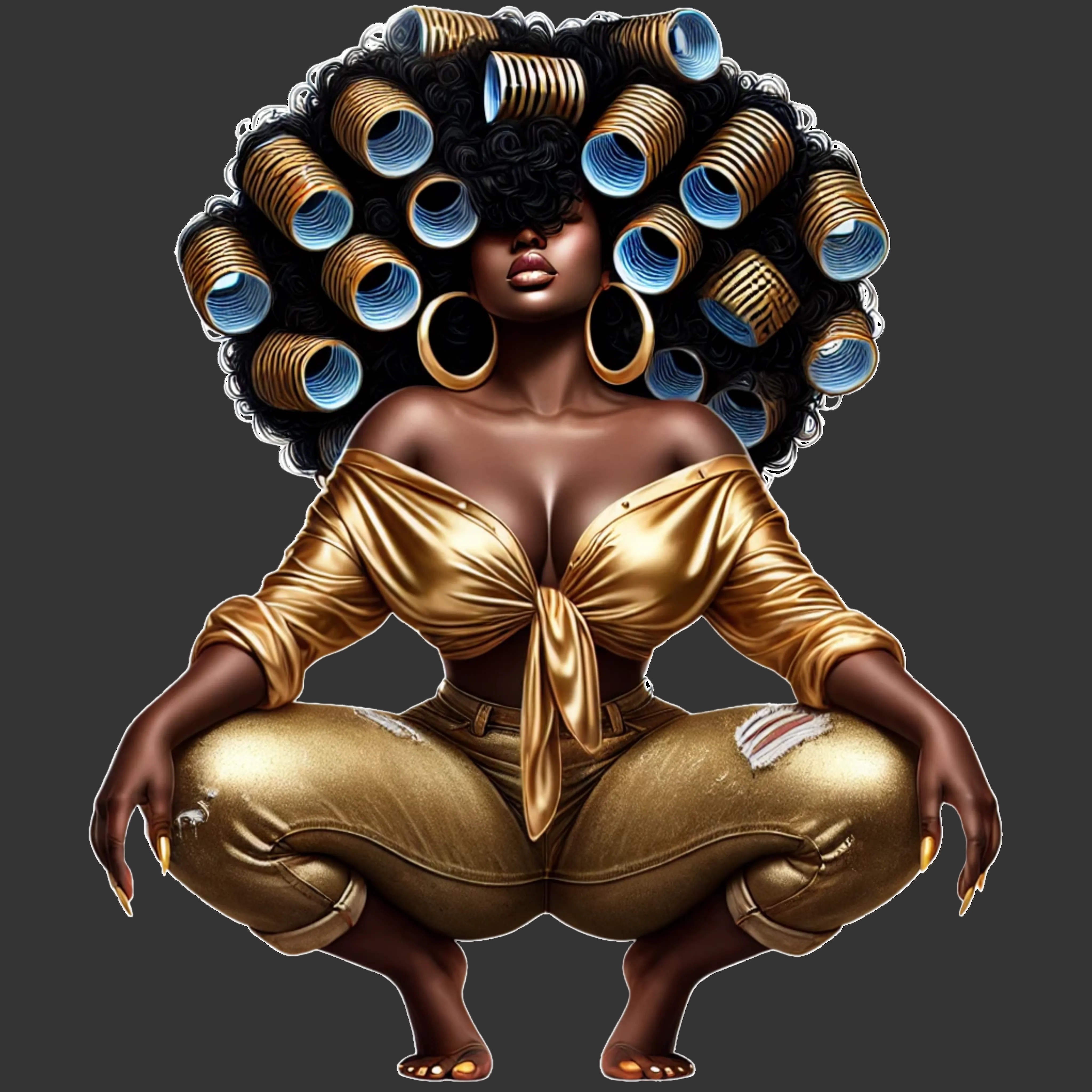 I- Melanin Queen Afro Art T-Shirt | Natural Hair Goddess Graphic Tee | Black Woman Empowerment Shirt | Afrocentric Fashion | BGM magic Tee