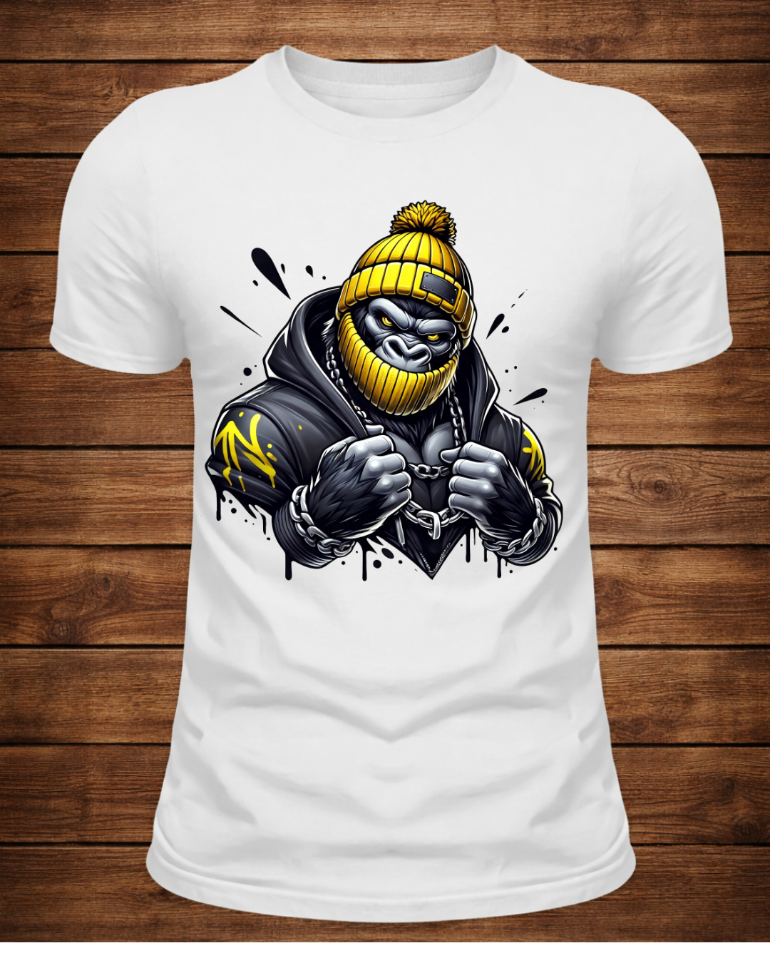 A- SILVERBACK MODE – Gorilla Streetwear Graphic Tee | Built Different. Chained. Unstoppable.