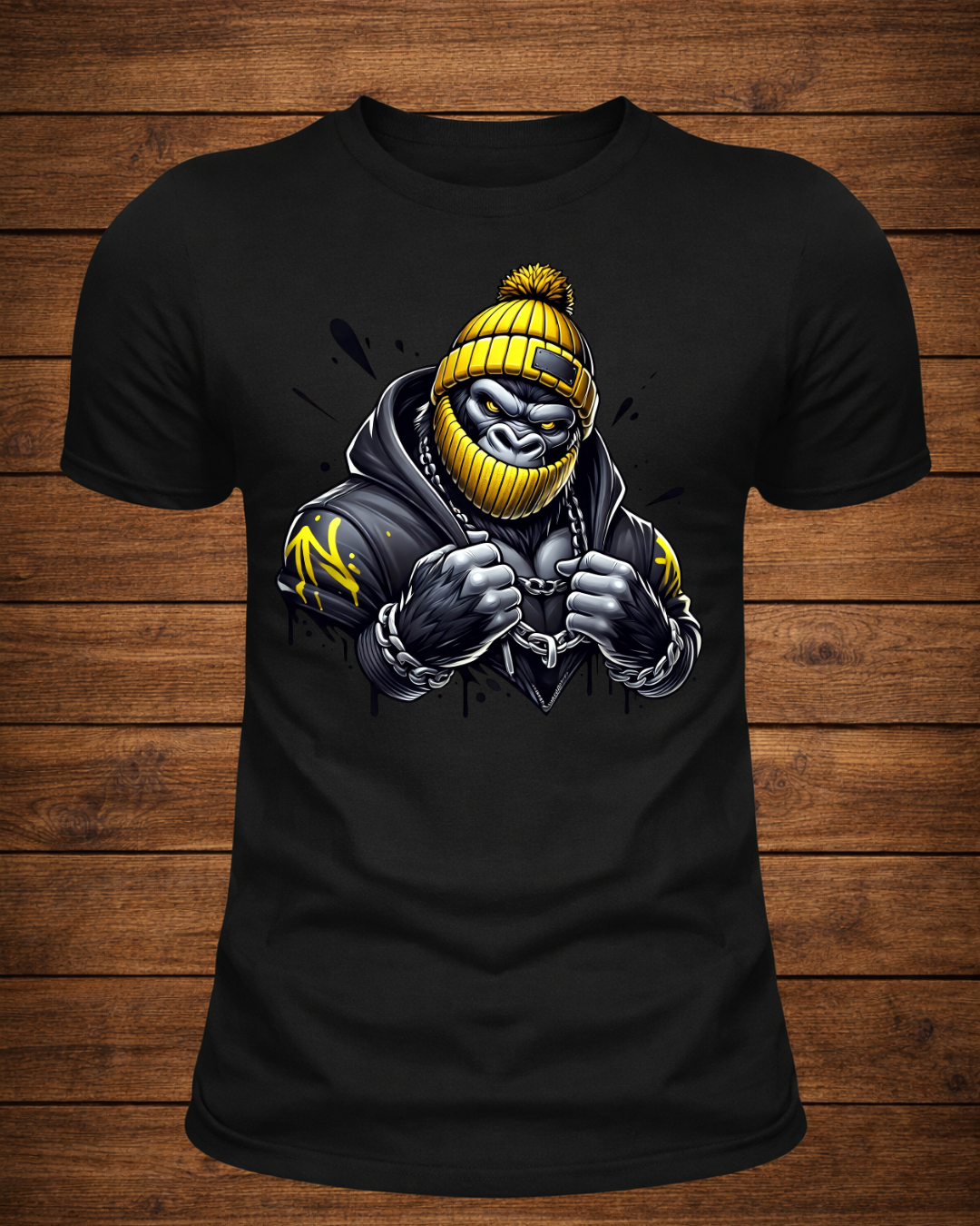 A- SILVERBACK MODE – Gorilla Streetwear Graphic Tee | Built Different. Chained. Unstoppable.