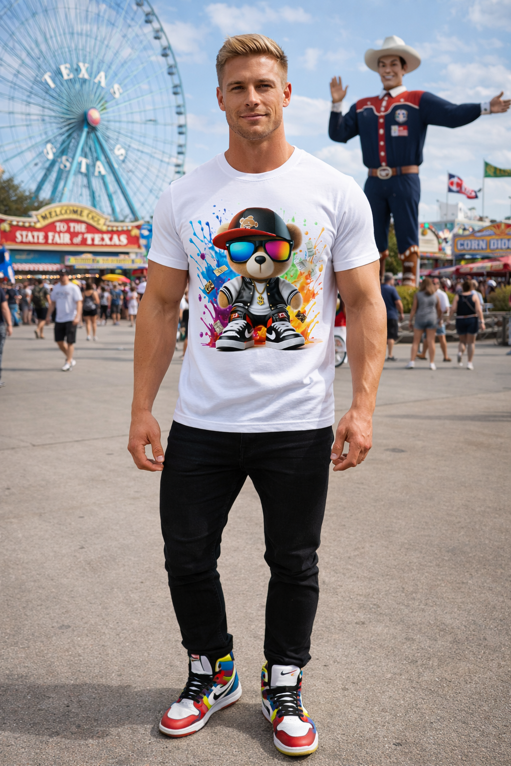 b- Color Raid Teddy Bear/ Street wear