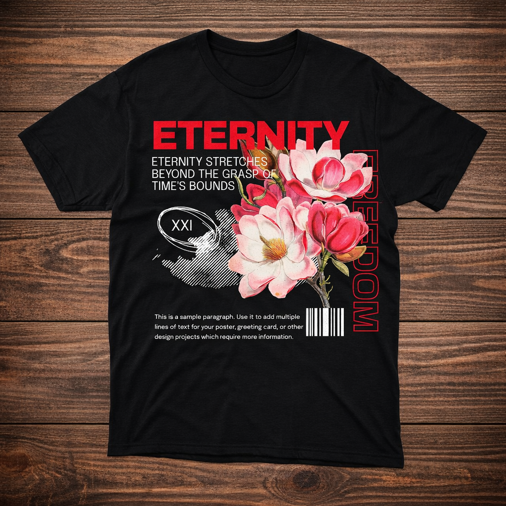 Eternity Freedom Magnolia Crewneck | Floral Graphic Sweater | Inspirational Streetwear | iSmash_Tees