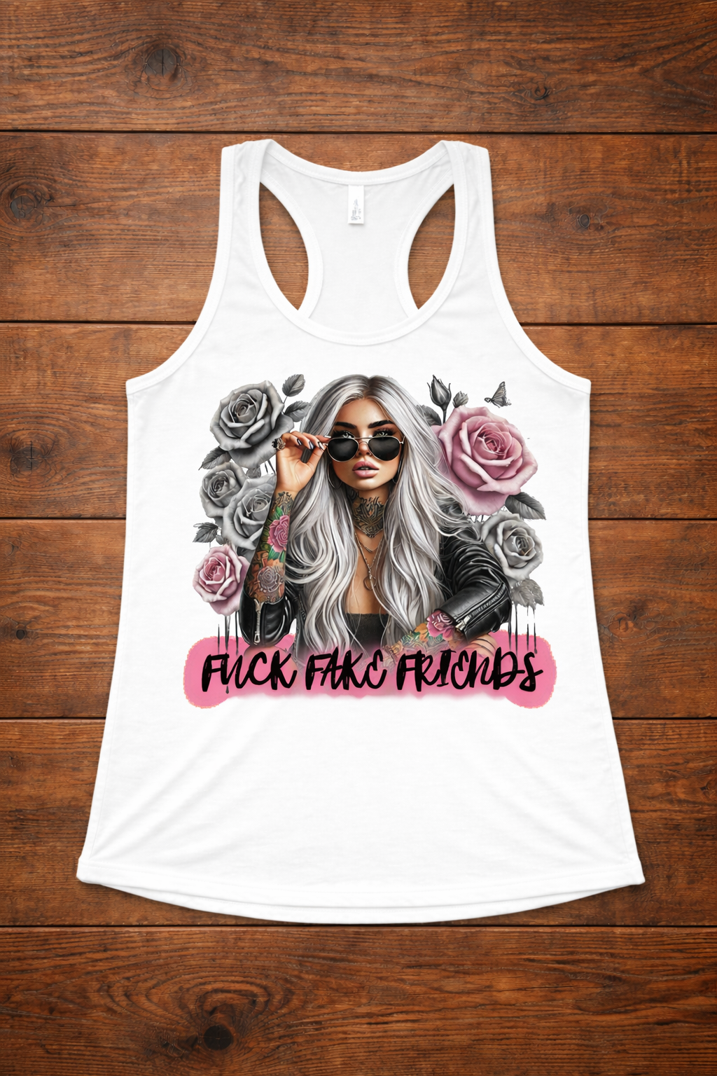 Fake Friends Ladies Pink Line Premium Shirt – Bold Feminine Streetwear | Pink Line Collection