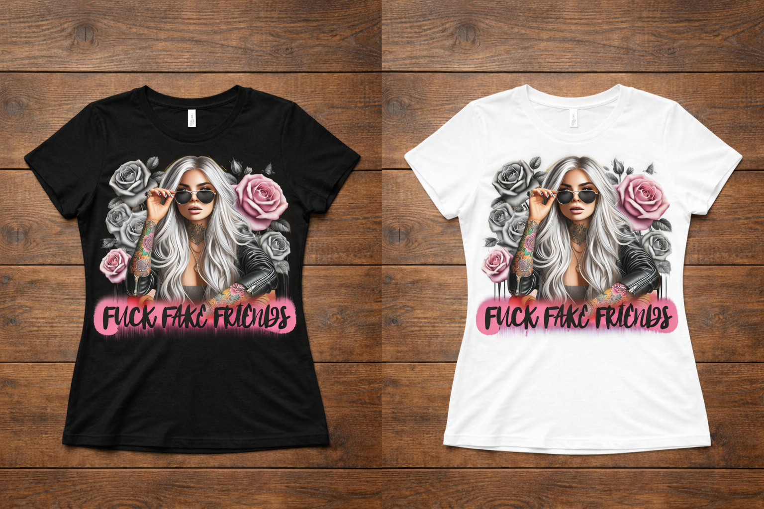 Fake Friends Ladies Pink Line Premium Shirt – Bold Feminine Streetwear | Pink Line Collection