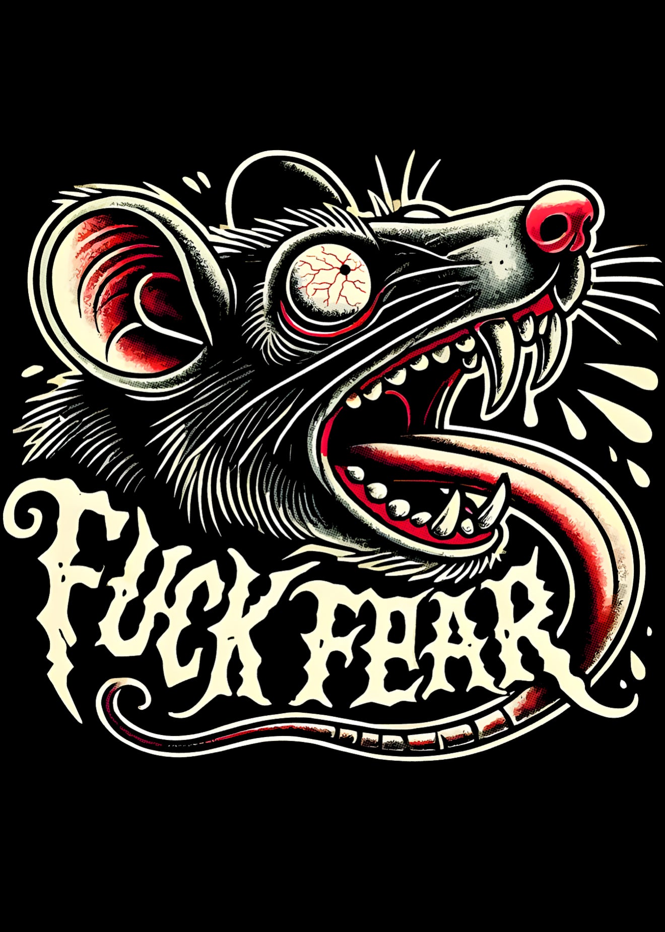 Fk Fear Rat Graphic T-Shirt | Fearless Streetwear & Gym Apparel**