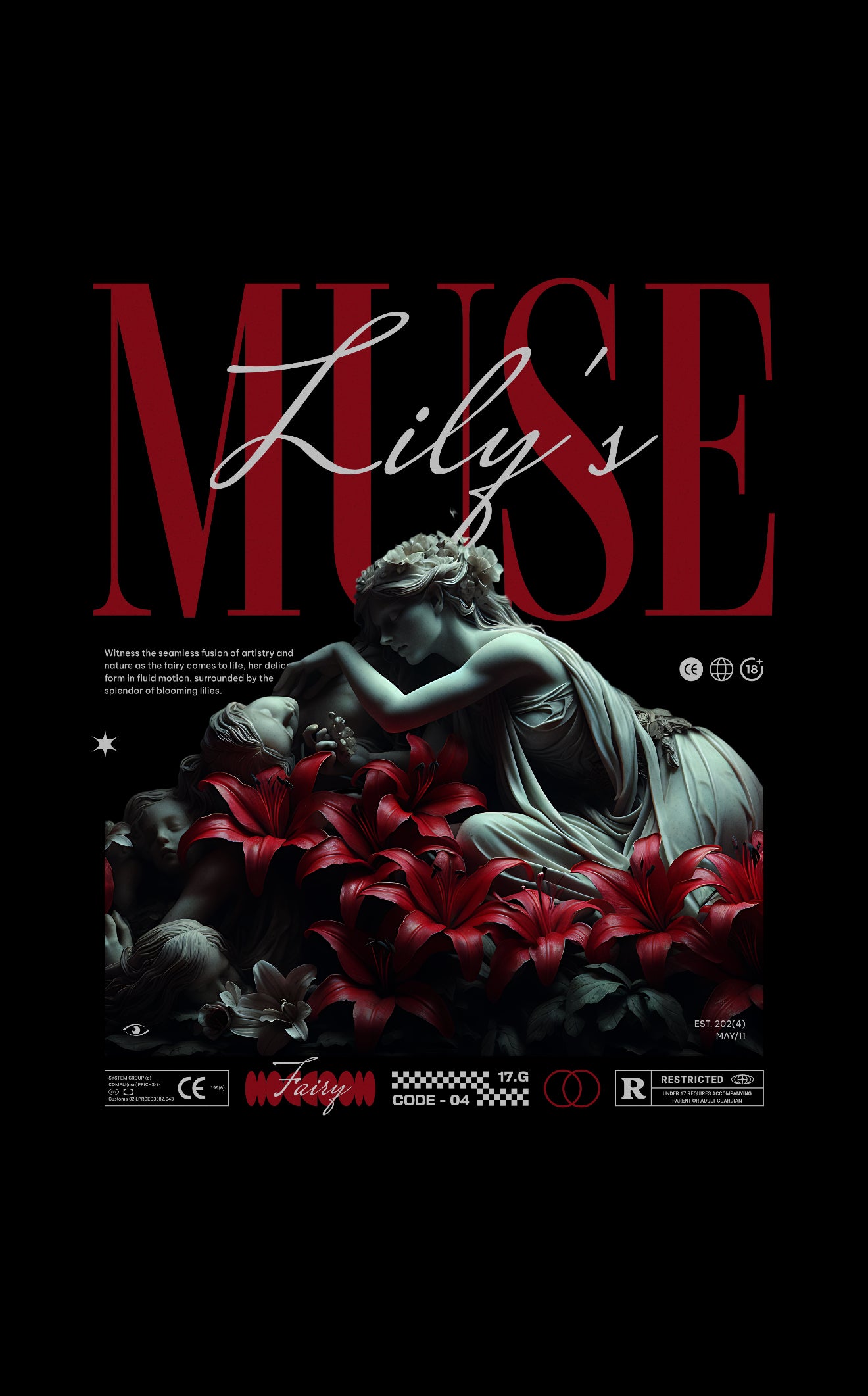 MUSE Lily’s Luxury Graphic Tee – Premium Art Streetwear T-Shirt for Women
