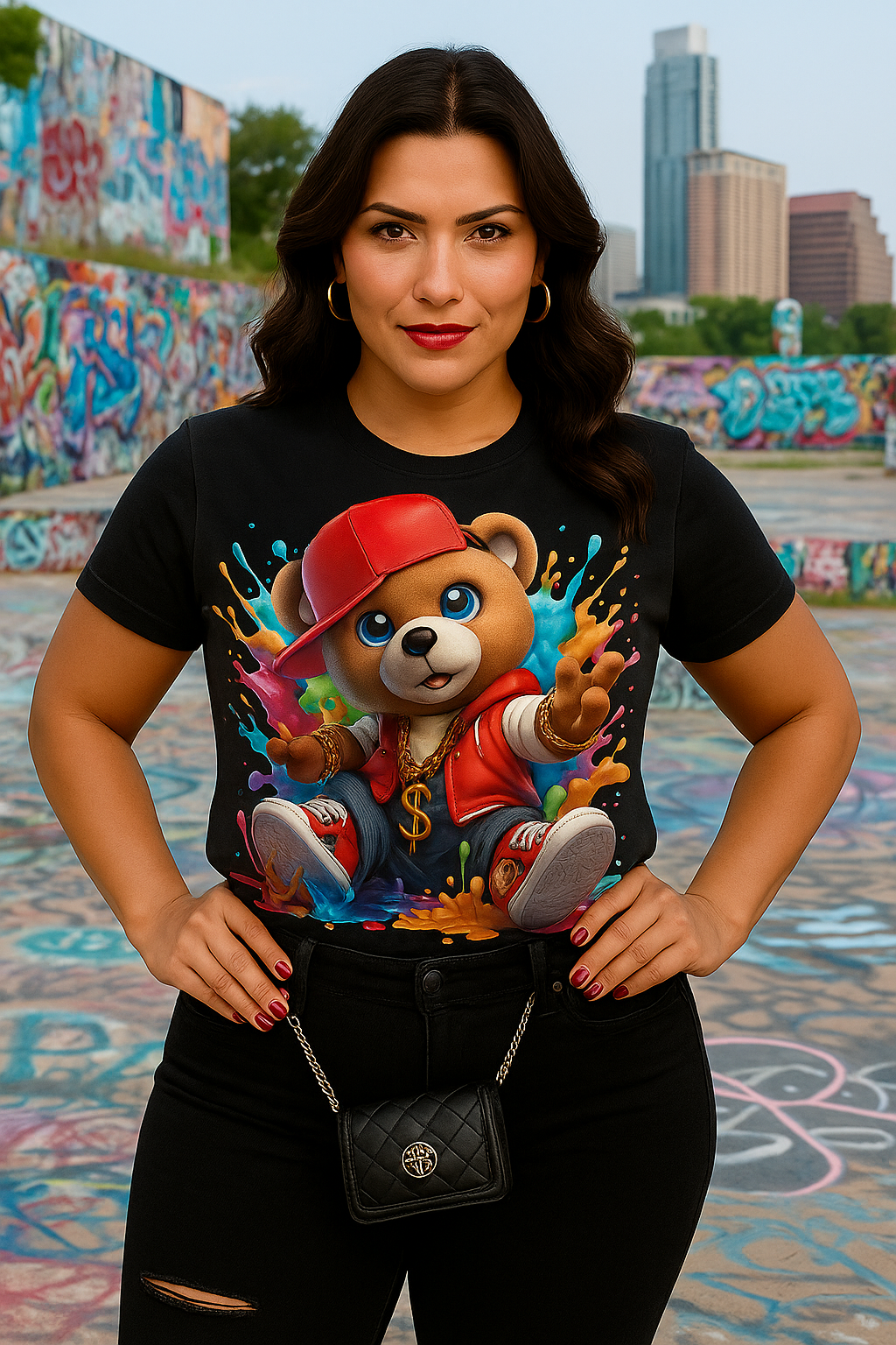 b- Street Vibe Color Splash Bear Art Collection
