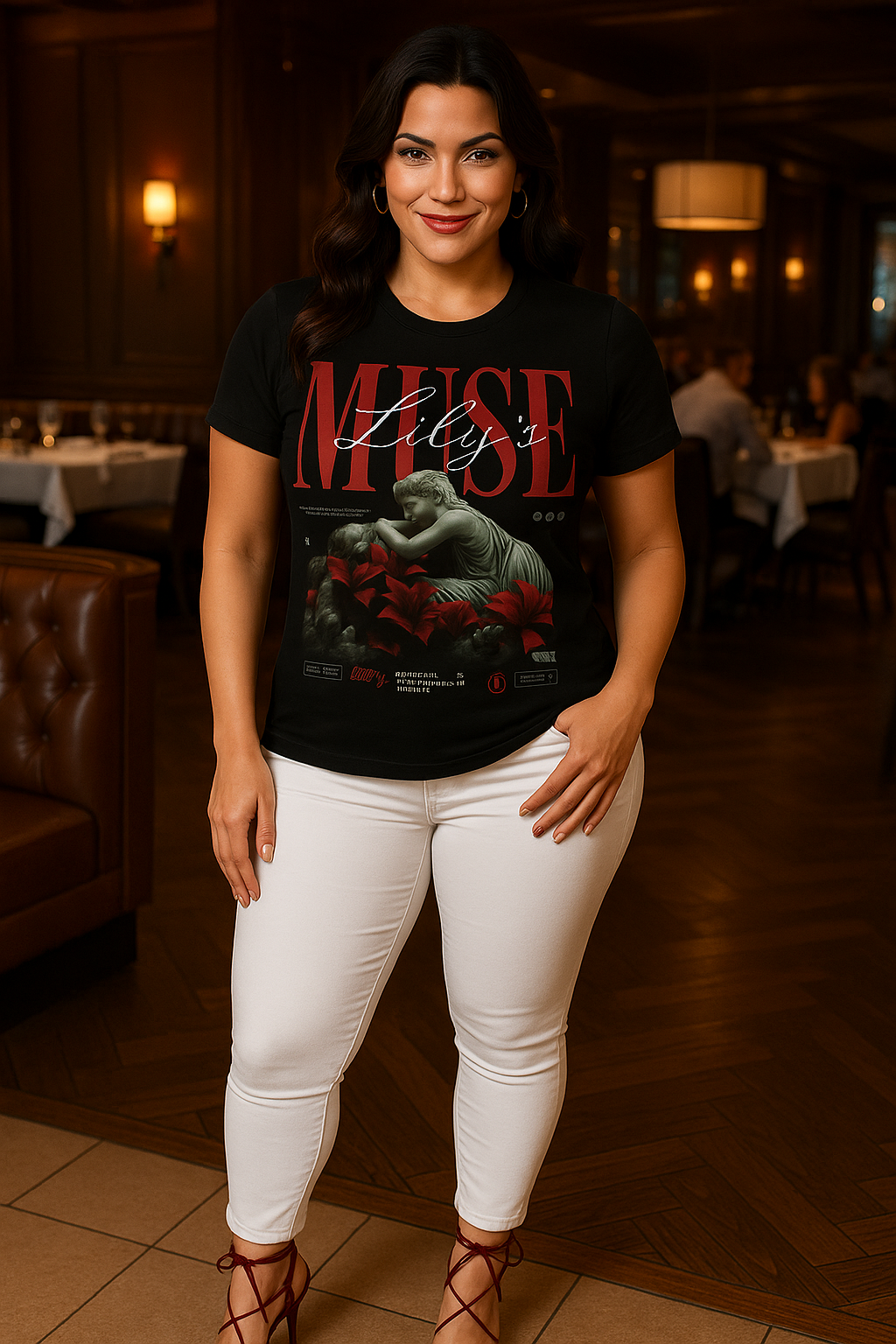 MUSE Lily’s Luxury Graphic Tee – Premium Art Streetwear T-Shirt for Women