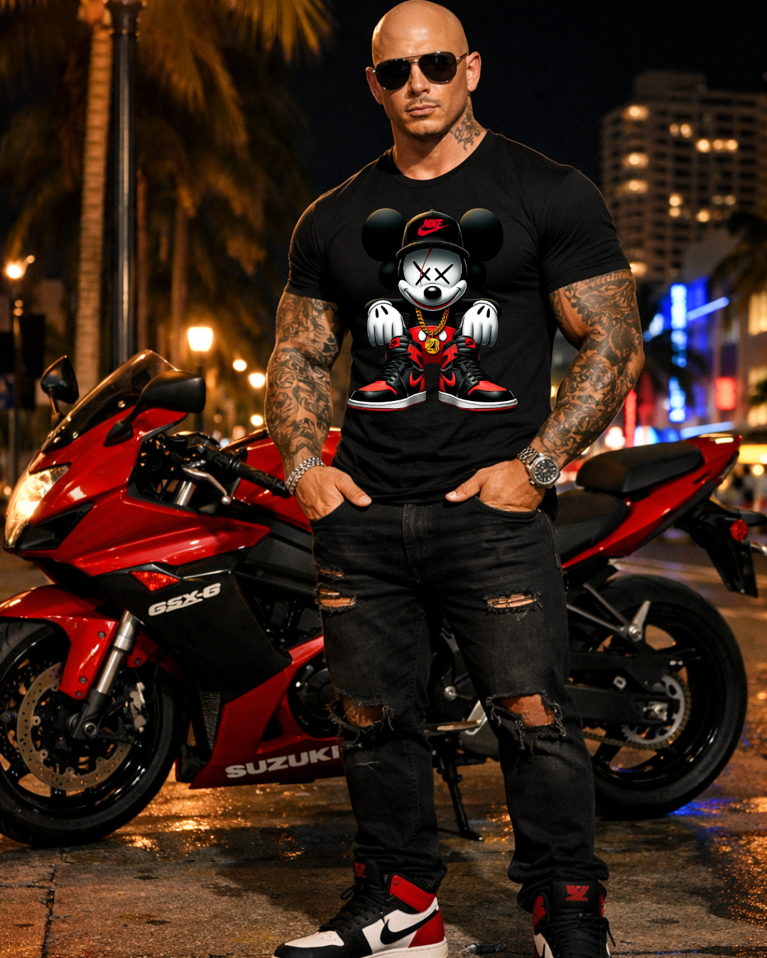 a-Mouse Fusion Streetwear Tee – Jordan-Inspired Sneaker Culture T-Shirt | Premium Urban Graphic Shirt