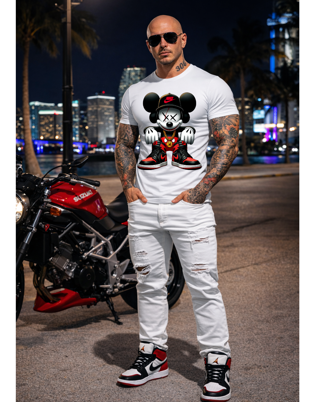 a-Mouse Fusion Streetwear Tee – Jordan-Inspired Sneaker Culture T-Shirt | Premium Urban Graphic Shirt