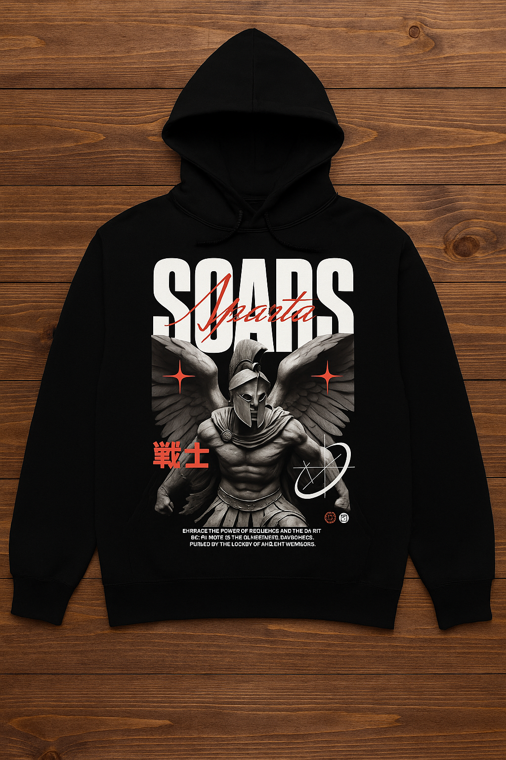 Spartan Soar Warrior T-Shirt | Bold Streetwear DTF Design | Ancient Armor Wings | iSmash Tees Premium Urban Apparel