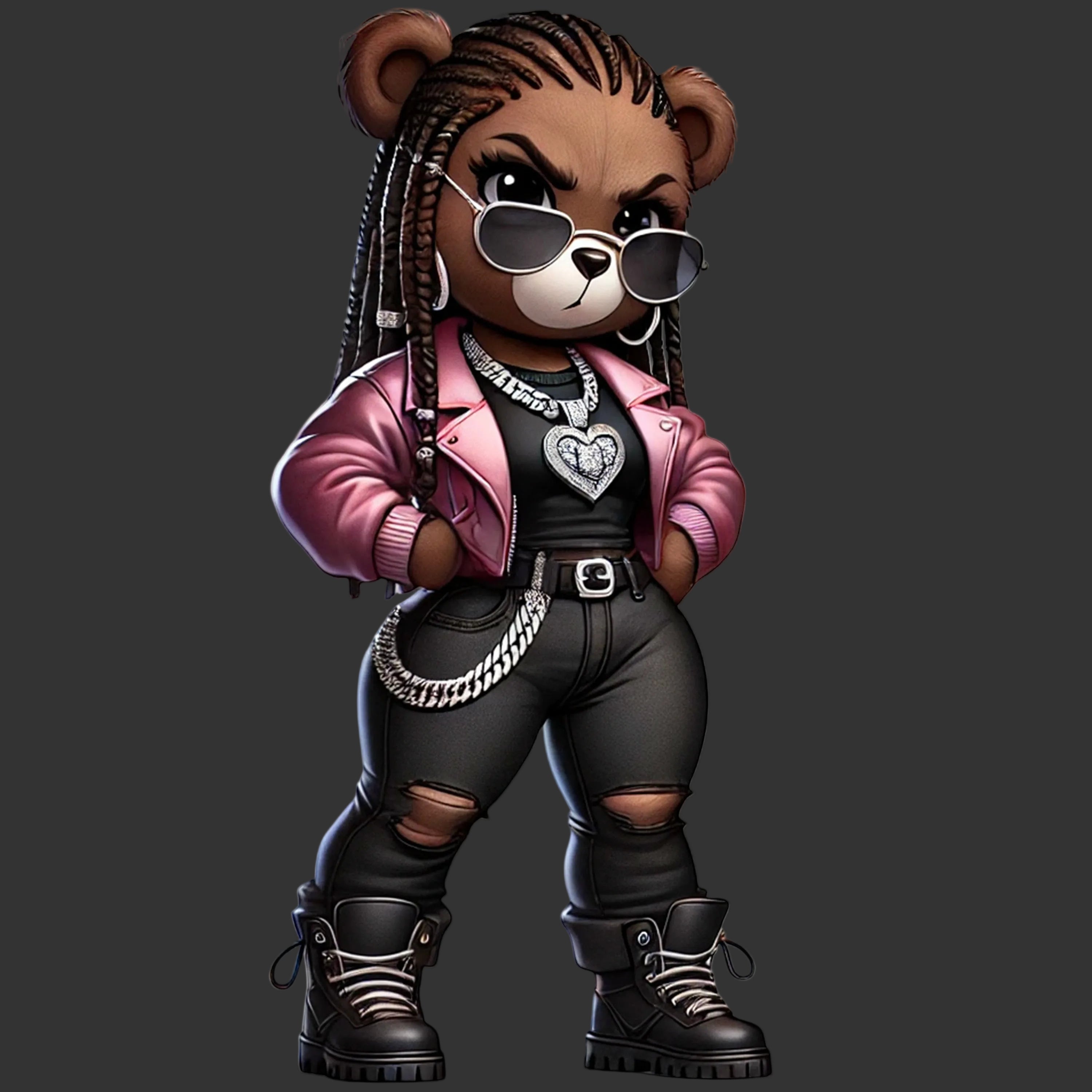 Boss Boots Ladies Color Raid Teddy Bear/ Street wear