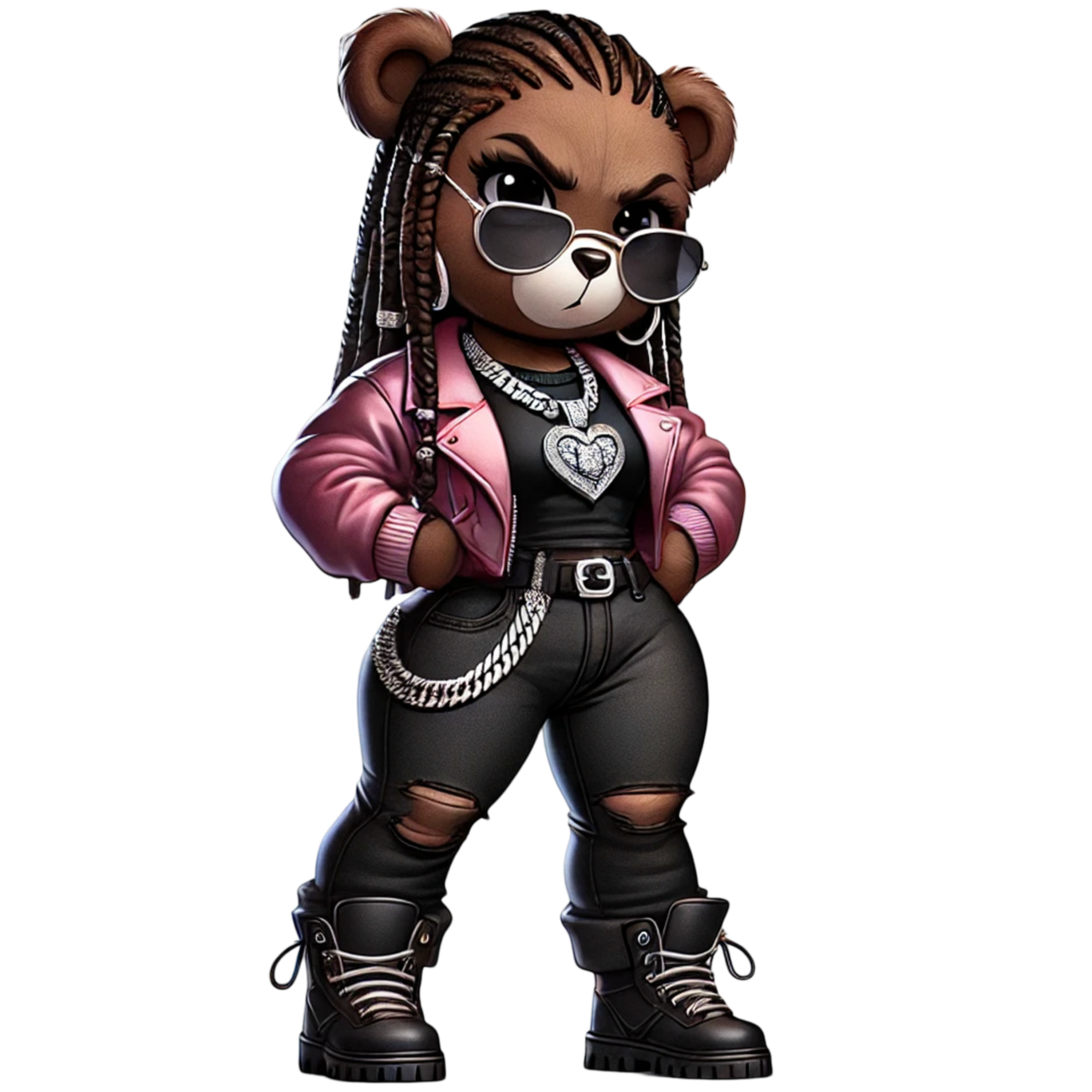 Boss Boots Ladies Color Raid Teddy Bear/ Street wear