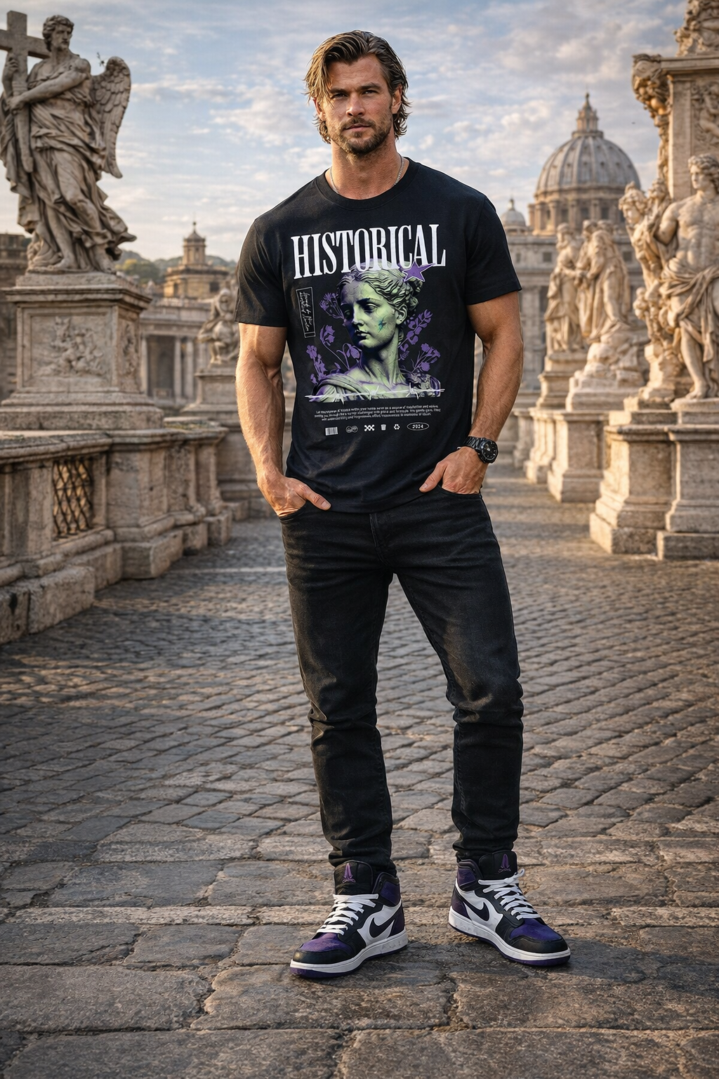 Historical Statue Art Tee