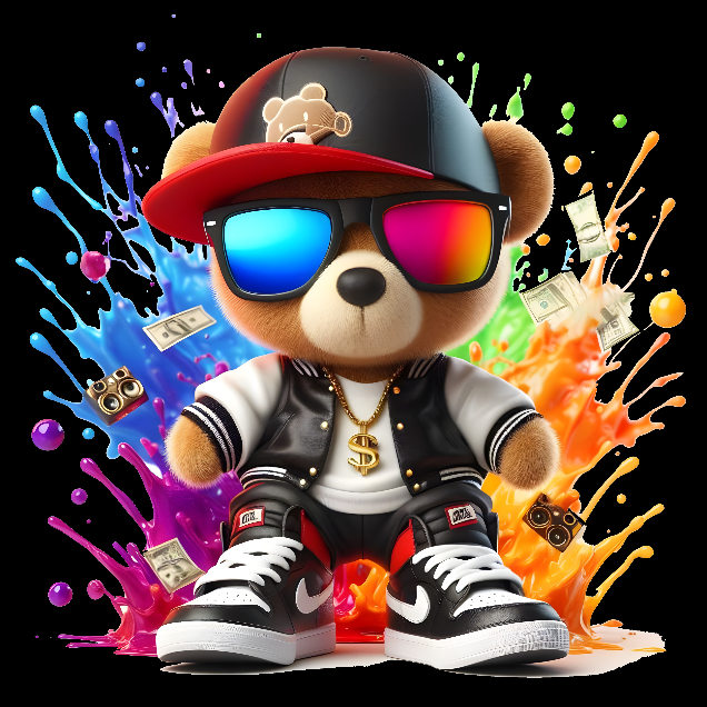 b- Color Raid Teddy Bear/ Street wear