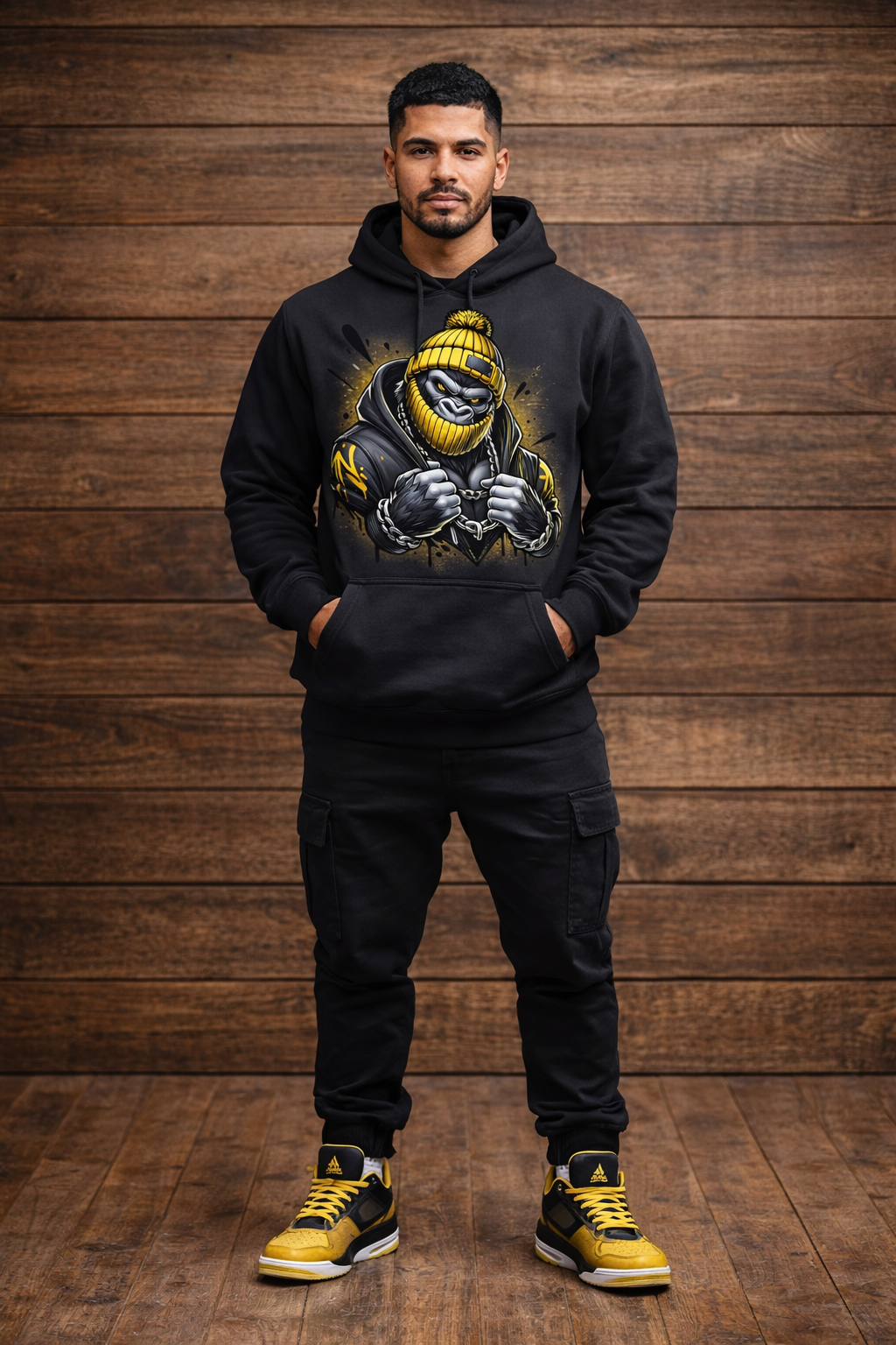 A- SILVERBACK MODE – Gorilla Streetwear Graphic Tee | Built Different. Chained. Unstoppable.