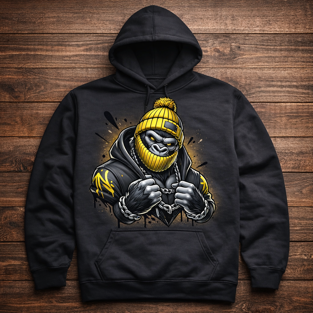 A- SILVERBACK MODE – Gorilla Streetwear Graphic Tee | Built Different. Chained. Unstoppable.